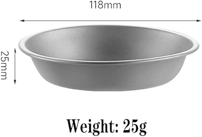 Titanium Sauce Dish - 118mm(4.6") Camping Condiment Bowl, 25g Ultralight Backpacking Tableware, Durable Small Plate for Dipping Sauces RT024T