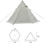 GeRRiT Outdoor Camping Tent Family Pyramid Tent for Camping Backpacking Hiking Mountaineering