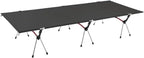 Folding Camping Cot Camping Bed Aluminum Alloy Folding Ultra-Light Lightweight Outdoor Camping Tent Break 4/3pcs Rods(80cm Balck A)
