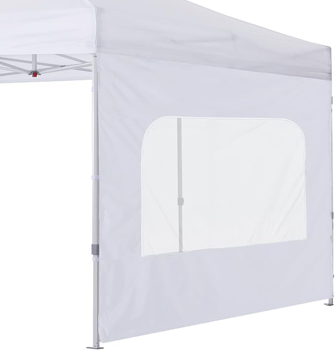 COOSHADE Instant Canopy SunWall 10x10 Canopy SideWall for Pop up Canopy Tent, 1 Pack Sidewall with Mesh Window Only, White