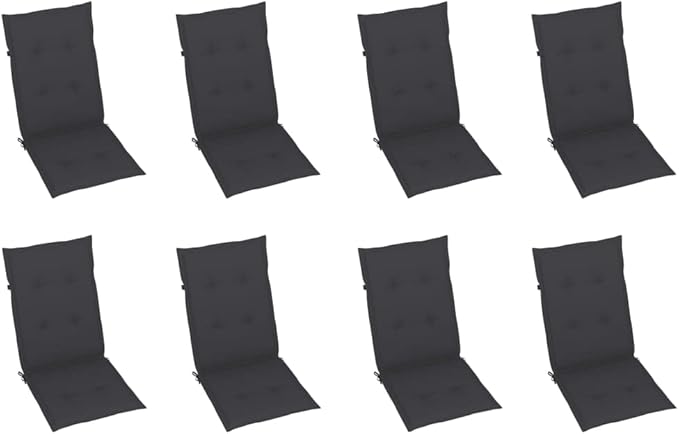 Reclining Patio Chairs with Cushions 8 pcs,Outdoor Folding Chair,Lounge Chair,Portable Camping Chair,Tanning Chairs for Outside,Garden Chair,for Outdoor Patio, Campsite, or Yard,Solid Teak Wood