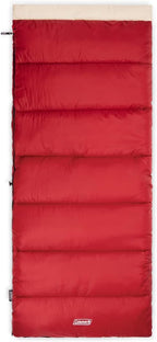Coleman Flatlands 30/40/50°F Sleeping Bag, Made from 100% Recycled Material, Big & Tall Options, Cool-Weather Sleeping Bag for Camping, Sleepovers, Guests & More