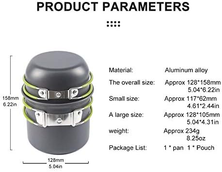 Travel Camping Cookware Kit Cooking Set Ultralight Outdoor Tableware Set Tourism Equipment for Hiking Picnic