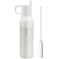 Vsitoo 25oz Insulated Stainless Steel Filtered Water Bottle for Travel and Everyday Use ，5-Stage 0.01μm Ultra-Strong Filtration，Reusable，Improves Taste，for Hiking, Cycling, Gym & Outdoor Use，White