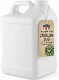 kitchentoolz 2.5 Gallon Water Jug – Heavy-Duty HDPE Carboy for Automotive Used Oil & Liquid Storage – 10 Quart Mixing Container with Secure Lid – Made in USA - White
