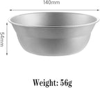 Titanium Camping Bowl - 140mm(5.5") Small Eating Bowl, 56g Lightweight Backpacking Tableware, Stackable Outdoor Dish for Cereal/Soup RT025T