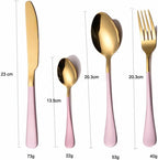16 Piece Stainless Steel Tableware Set Fork Spoon Knife Cutlery Set Dinnerware Set Spoon Complete Tableware Eco Friendly Serves for 4