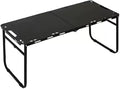 Outdoor Portable Folding Carbon Steel Camping Table, Suitable for Camping, Barbecue, Picnic, RV, Outdoor Cooking, Travel - Single or Set (Black Single Upgrade, Inch, 2, Inch, 20.4, Inch, 18.9)
