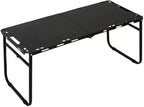 Outdoor Portable Folding Carbon Steel Camping Table, Suitable for Camping, Barbecue, Picnic, RV, Outdoor Cooking, Travel - Single or Set (Black Single Upgrade, Inch, 2, Inch, 20.4, Inch, 18.9)