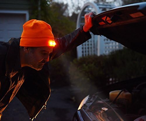 POWERCAP LED Hat Light 150 Lumens Rechargeable Fleece Beanie with Bright Built-in Headlamp Waterproof LED Warm One Size Cap