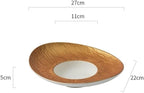 Camping Plates Dinner Plate Nordic Western Restaurant Special-Shaped Dessert Hotel Ceramic Tableware Decorative Plate(D)
