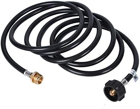 GasSaf Propane Hose, Propane Adapter Hose 1lb to 20lb Propane Tank Connection Suitable for Weber Q Grills, Blackstone Griddles, Coleman Stoves, Buddy Heaters & More (12 Feet)