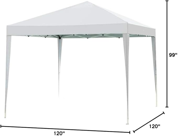 Impact Canopy 10' x 10' Canopy Tent Gazebo with Dressed Legs, White