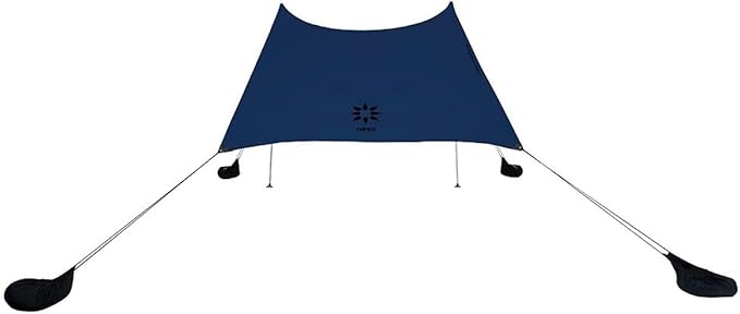 Neso Grande Portable Beach Tent Sun Shelter - Lightweight Beach Shade Canopy - Easy Setup for Family Outings - Patented Reinforced Corners - UPF 50+ Sun Protection - 7ft Tall, 9 x 9ft