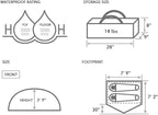 DOD Duo 1Pull Tent - 2 Person Breathable Polycotton Inner Tent - Waterproof Instant Setup Dome Camping Tent with Enclosed Awning - Easy Pop Up - Tan