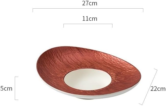 Camping Plates Dinner Plate Nordic Western Restaurant Special-Shaped Dessert Hotel Ceramic Tableware Decorative Plate(C)