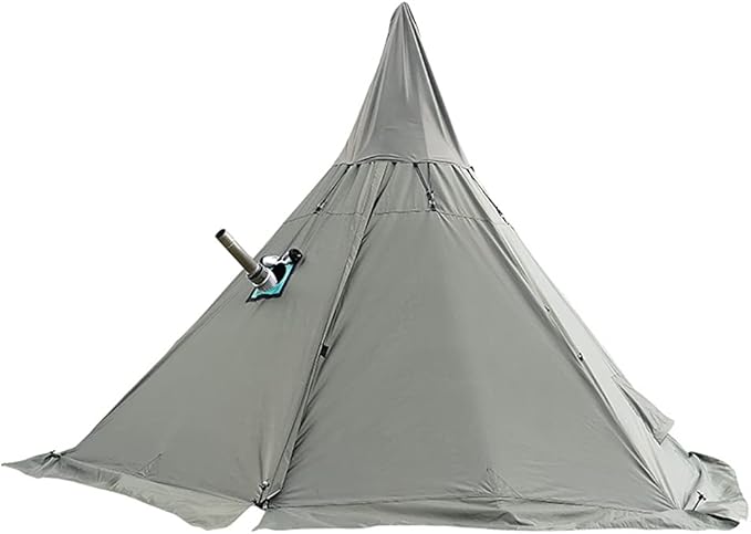 Hot Tents Outdoor Tents Teepee with Stove Hole Waterproof Family Pyramid Tent Camping Backpacking Hiking Mountaineering Heated Shelter
