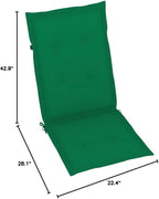 Patio Chairs 2 pcs,Outdoor Folding Chair,Lounge Chair,Portable Camping Chair,Tanning Chairs for Outside,Garden Chair,for Outdoor Patio, Campsite, or Yard, with Green Cushions Solid Teak Wood
