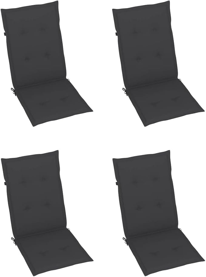 Patio Chairs 4 pcs,Outdoor Folding Chair,Lounge Chair,Portable Camping Chair,Tanning Chairs for Outside,Garden Chair,for Outdoor Patio, Campsite, or Yard, with Anthracite Cushions Solid Teak Wood