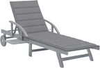 Zero Gravity Chair Camping chairPatio Sun Lounger with Cushion Solid Acacia WoodSuitable for Gardens, courtyards, and patios