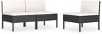 Patio Chairs 3 pcs with Cushions Poly Rattan,Garden Chairs,Furniture Set,Outdoor Chairs,Lawn Chairs,Balcony Chairs,Study Chair,Camping Chair,for Dining Room,Living Room,Study Room,Garden, Black