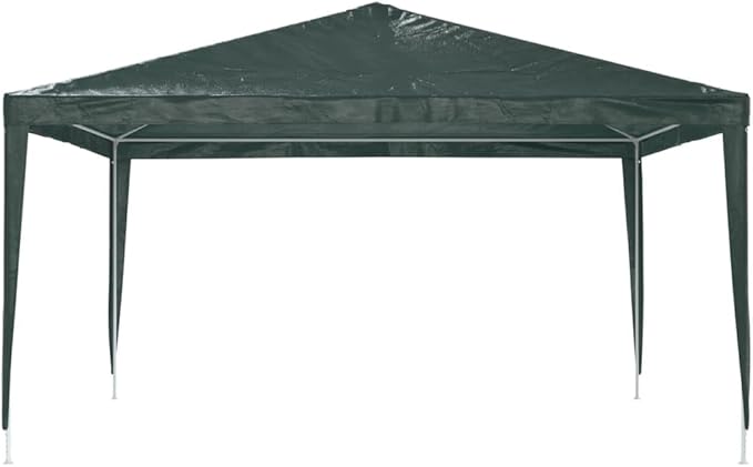 13x13 ft Green Professional Party Tent, Portable Outdoor Shelter for Gatherings, UV-Resistant Polyethylene Material, Water-Resistant Design, Easy Setup with Powder-Coated