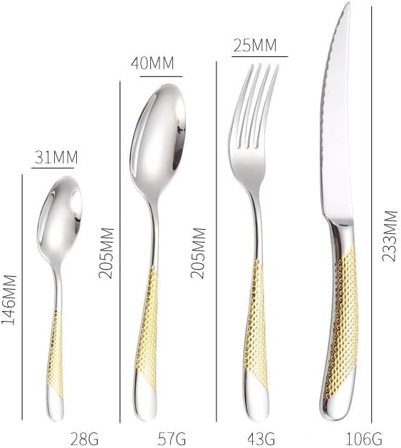 Premium 16-Piece Stainless Steel Silverware Set, Stylish Black Handle Cutlery Set for 4, Includes Knife, Fork, Spoon - Durable 304 Flatware, Perfect for Home & Events