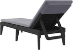 Sun Lounger with Cushion Anthracite 73.2"x23.6"x11.4" PPtanning Chair Patio Recliner Camping chairsSuitable for Garden Courtyard