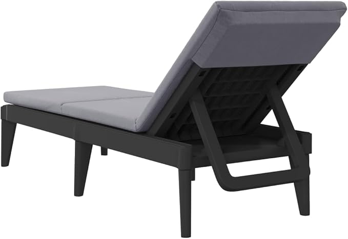 Sun Lounger with Cushion Anthracite 73.2"x23.6"x11.4" PPrecliner Chair Tanning Chair Camping Chairs Outdoor Lounge chairsSuitable for Gardens, courtyards