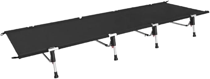 Ultralight Folding Bed Camping Single Cot Portable Travel Camping Bed Outdoor(Pink) (Schwarz)