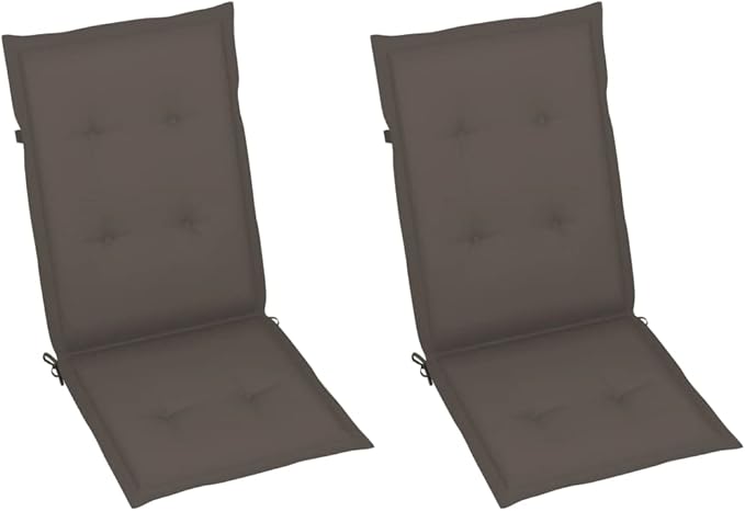 Patio Reclining Chairs ,Bistro Chair,Patio Funiture,Lawn Chairs,Armchair,Beach Chair,Camp Chair,Coffee Chair,for Outdoor,Fire Pit,Deck,Lawn,Outside,Garden,2 pcs with Cushions Solid Acacia Wood