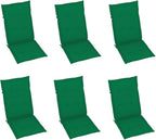 Patio Chairs 6 pcs,Outdoor Folding Chair,Lounge Chair,Portable Camping Chair,Tanning Chairs for Outside,Garden Chair,for Outdoor Patio, Campsite, or Yard, with Green Cushions Solid Teak Wood