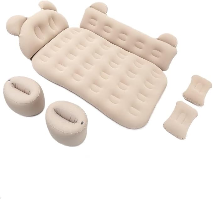 Car Air Mattress for Infiniti QX50 2014–2025, Travel Bed, Camping Bed Cushion, Inflatable Vehicle Air Cot, Portable Sleeping Pad, Inflatable Mattress,Beige