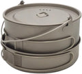 Camping Campfire Utensils, Outdoor Picnic Camping Cookware Tableware Pot Set Foldable Handle Portable Pan Frying Backpacking Gear
