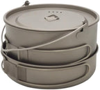 Camping Campfire Utensils, Outdoor Picnic Camping Cookware Tableware Pot Set Foldable Handle Portable Pan Frying Backpacking Gear