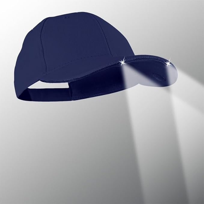 Panther Vision POWERCAP 20/00 LED Lighted Hats - High Output Ultra-Bright Hands Free LED Lighted Battery Powered Cap - Navy (CL2-280810)
