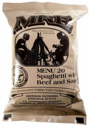 Ammo Can Man MRE (Meals-Ready-To-Eat) Case - Genuine Military Surplus MRE Case | 2026 Inspection Date (A Case Only - Menus 1-12)