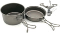 Camping Cookware Bowls Camping Cookware Set Camping Pot Outdoor Pan Outdoor Cooking Tableware with Foldable Handles Mesh Sack Survival Gear
