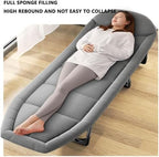 Portable Folding Camping Cot, Adjustable 6-Position Adults Reclining Folding Chaise, Outdoor Patio Folding Lounge Chair Sleeping Cots Bed, Perfect for Camping, Pool, Beach, Patio Durable