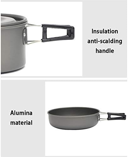 Camping Backpack Tableware Outdoor Cookware Pot Picnic Canteen Survival Hiking Military Boiler Frying Teapot Set Kettle yubin1993