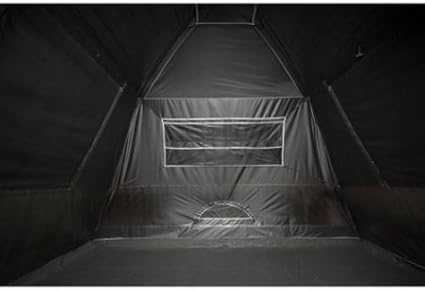 10' x 9' Ozark Trail Six-Person Dark Rest Cabin Family Camping and Adventure Tent, Includes a Gear Loft, Hanging Organizer, and Electrical Port Access and Ground Vent for Improved Air Circulation