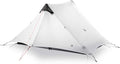 3F UL GEAR Lanshan 2 Person Tent Hiking Ultralight Camping Tent Professional 15D Silnylon Rodless Trekking Pole Tent Waterproof Backpacking Outdoor for Camping, Bivvy