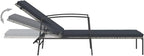Patio Furniture Beach Chair Camping Chairs Outdoor Chairs Patio Sun Lounger with Cushion Poly Rattan Gray for Sunbathing, Camping, Pool, Beach, Patio