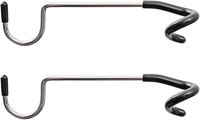 Wakauto Camping Lantern Hooks 2pcs Stainless Steel Light Pole Hooks Black Tent Lamp Hangers Outdoor Camping Accessories for Hiking and Backpacking