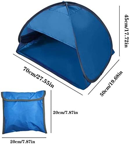 Beach Sun Shelters,Instant Sun Shade Canopy Head PopUp Canopy Automatic Shade Tent for Camping Hiking Picnic Portable Sun Shelter Windproof Waterproof with Mobile Phone Stand