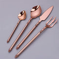 Cutlery Set Tableware Silverware Stainless Steel Handle,Stainless Steel Cutlery Sets Flatware Sets Knife Fork Spoon Mixed Cutlery Sets Western Dinnerware Camping Travel P