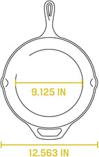 Lodge Seasoned Cast Iron Skillet - Quality Frying Pan for the Stove, Oven, Grill & Campfire - Includes Silicone Hot Handle Holder - Non-Toxic, Nonstick & Long-Lasting - 12 Inches