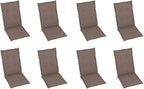 Folding Patio Chairs with Cushions 8 pcs Solid Acacia Wood Balcony Chairs Camping Chair Accent Chair Outdoor Chairs for Bedroom Dining Outdoor Patio