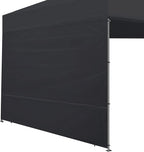 Joramoy Instant Canopy SunWall Sidewalls 10x10 for Pop Up Canopy, Walls for Outdoor Canopies, 1 Pack Sidewall Only (Black)