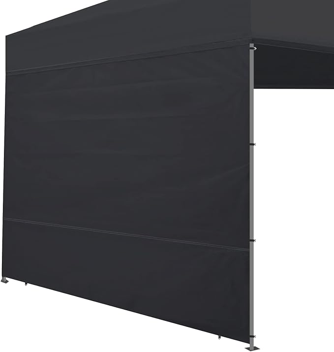 Joramoy Instant Canopy SunWall Sidewalls 10x10 for Pop Up Canopy, Walls for Outdoor Canopies, 1 Pack Sidewall Only (Black)